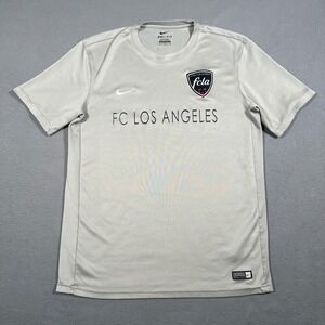 Nike FC Los Angeles Football Club Soccer Jersey Shirt M Gray‎ Tiempo II 645504
